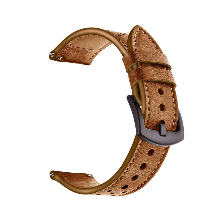 For Samsung Galaxy Watch Active 20mm PU Leather Eyelet Watch Band, SYA00477801EH, SYA00477801F, SYA00477801A, SYA00477801B, SYA00477801C, SYA00477801D