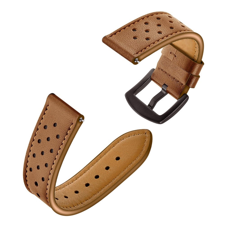 For Samsung Galaxy Watch Active 20mm PU Leather Eyelet Watch Band, SYA00477801EH, SYA00477801F, SYA00477801A, SYA00477801B, SYA00477801C, SYA00477801D