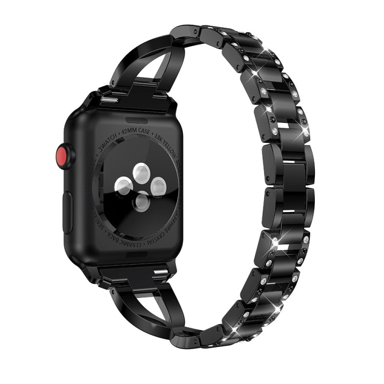 For Fitbit Versa / Fitbit Versa 2 / Fitbit Versa Lite Edition Universal X-shaped Metal Strap, Black, Sliver, Gold, Rose Gold