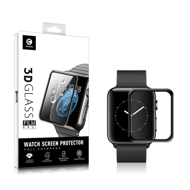 mocolo 0.33mm 9H 3D Round Edge Tempered Glass Film, For Apple Watch series 5 / 4  40mm, For Apple Watch series 5 / 4  44mm