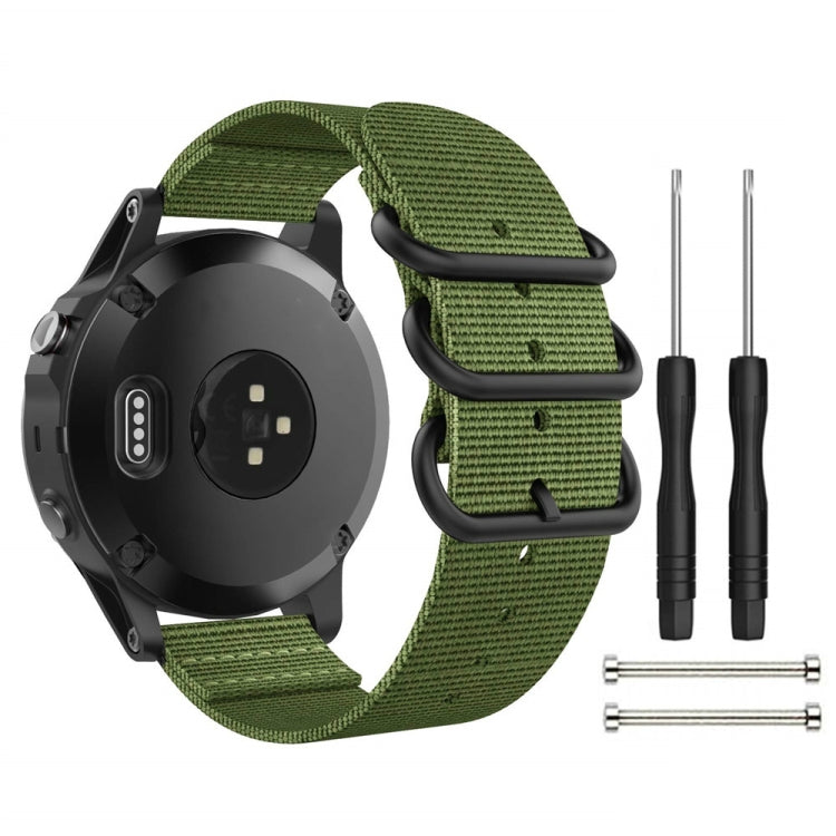For Garmin Fenix 3 / 5X Universal 26MM Three-ring Nylon Watchband