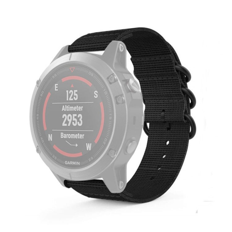 For Garmin Fenix 3 / 5X Universal 26MM Three-ring Nylon Watchband