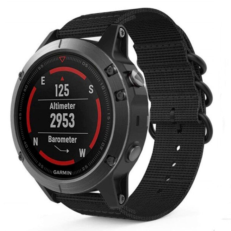 For Jiamin Fenix5, 22MM Three-ring Nylon Watchband
