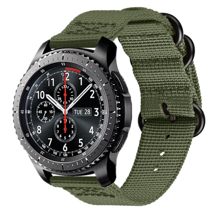 For Samsung Galaxy Watch Active 20mm S3 Nylon Three-ring Strap, For Samsung Galaxy Watch Active 2 20mm / Gear S3