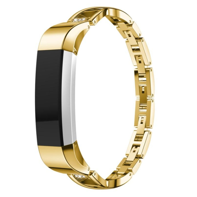 For Fitbit Alta smart watch X-shaped metal strap, black, gold, rose gold, sliver