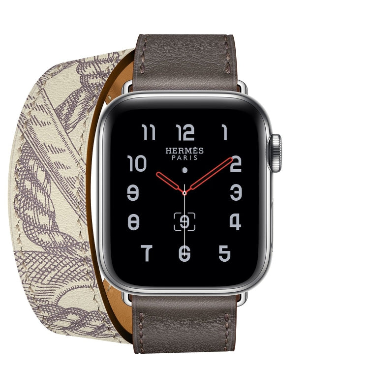 For Apple Watch 3 / 2 / 1 Generation 38mm Universal Silk Screen Printing Double-loop Watchband