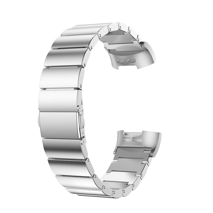 Three Beads Slingshot Buckle Solid Stainless Steel Wrist Strap Watch Band for Fitbit Charge 4, One Beads for Fitbit Charge 4