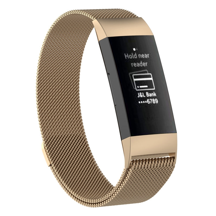 Stainless Steel Magnet Wrist Strap for FITBIT Charge 4， Large Size: 210x18mm, Size：210x18mm