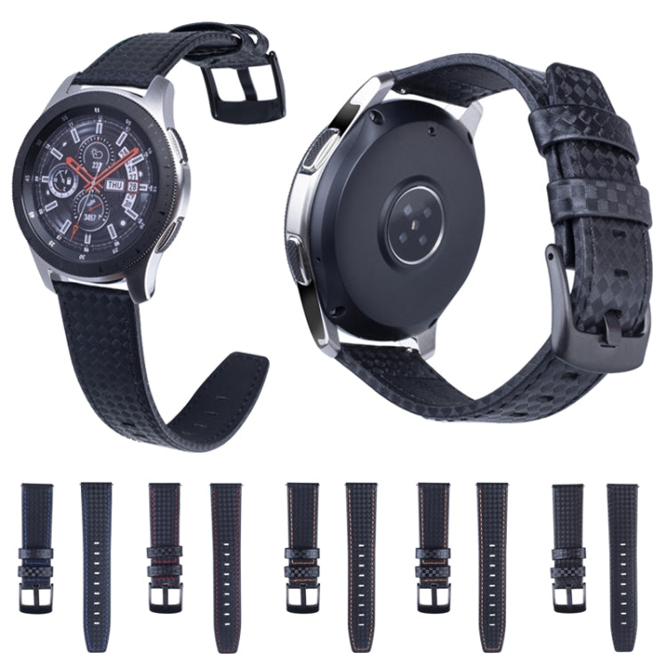 22mm For Huawei Watch GT2e GT2 46mm Carbon fiber leather strap