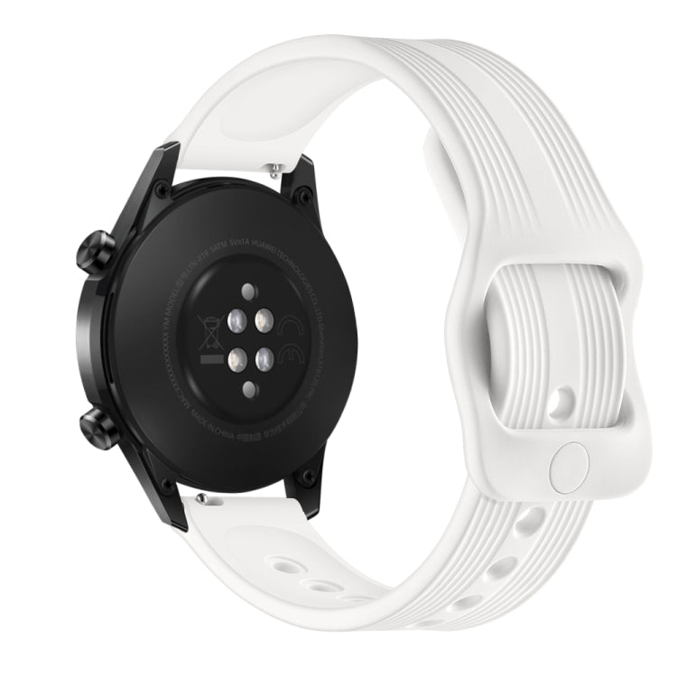 20mm For  Huawei Watch GT2 42mm / Galaxy Watch Active 2 / Huami GTS/GTR 42MM Silicone Strap with Japanese Buckle