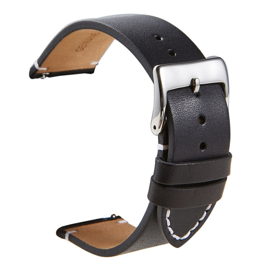 First Layer Retro Cowhide Frosted Bottom Leather Quick Release Ultra-Thin Universal Watch Strap, Size：, 16mm, 18mm, 20mm, 22mm, 24mm