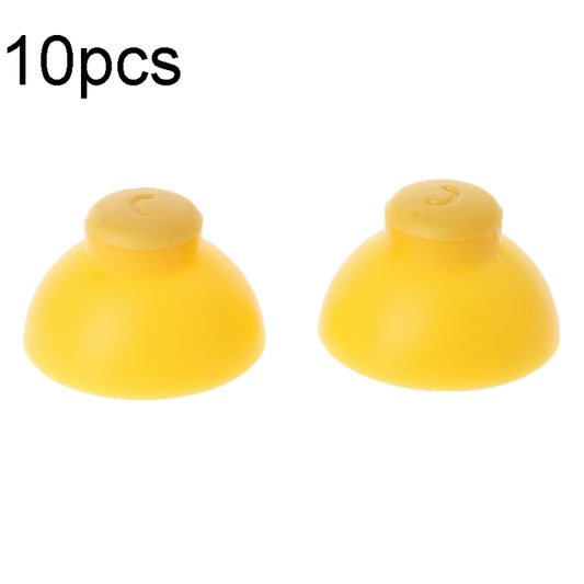 For Nintendo Gamecube NGC Controller 10pcs Joystick Cap Replacement Parts, Yellow, Grey