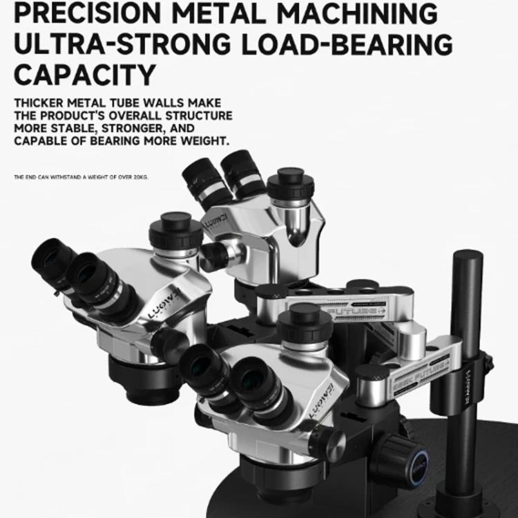 32mm Microscope Swing Arm Metal Universal Lifting and Stacking 360 Degree Single Arm Fixed Repair and Inspection Stand, LUOWEI GK01
