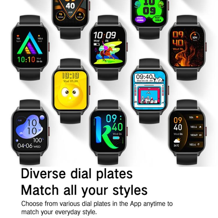 Blood Oxygen / Sleep / Heart Rate Health Monitoring Smart Watch Square Sports Double Strap Watch, Black Steel+Silicone Black, Gold Steel+Silicone Pink
