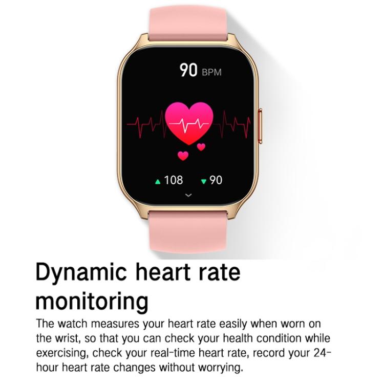 Blood Oxygen / Sleep / Heart Rate Health Monitoring Smart Watch Square Sports Double Strap Watch, Black Steel+Silicone Black, Gold Steel+Silicone Pink