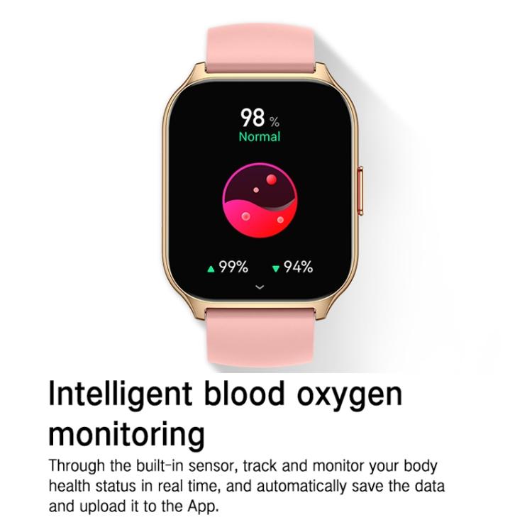 Blood Oxygen / Sleep / Heart Rate Health Monitoring Smart Watch Square Sports Double Strap Watch, Black Steel+Silicone Black, Gold Steel+Silicone Pink