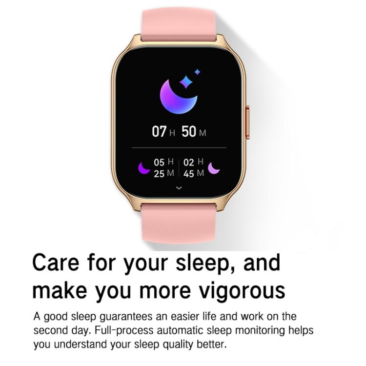 Blood Oxygen / Sleep / Heart Rate Health Monitoring Smart Watch Square Sports Double Strap Watch, Black Steel+Silicone Black, Gold Steel+Silicone Pink