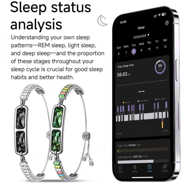 Smart Screenless Bracelet With Heart Rate Monitor Pedometer Sleep Tracker Wristband For Men & Women