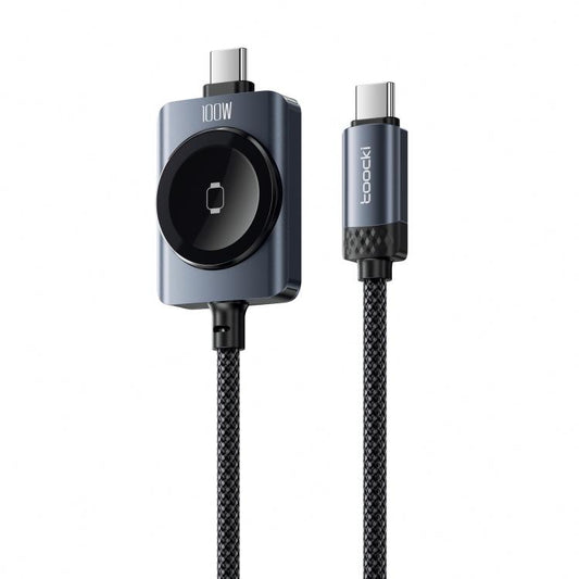 Toocki 100W 2-in-1 USB-C to USB-C Cable with Magnetic Watch Charger For iWatch