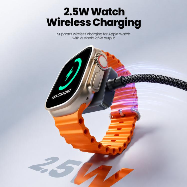 Toocki 100W 2-in-1 USB-C to USB-C Cable with Magnetic Watch Charger For iWatch