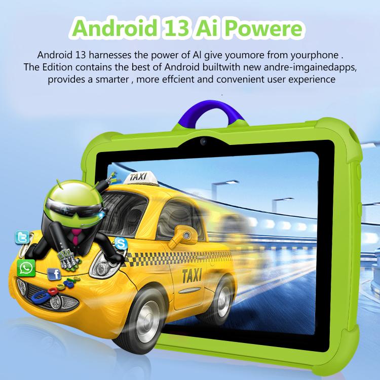 BDF C8 7 inch WiFi Kids Tablet PC, 1GB+16GB, Android 8.1 MTK6735 Octa Core CPU, US Plug, 3GB+32GB