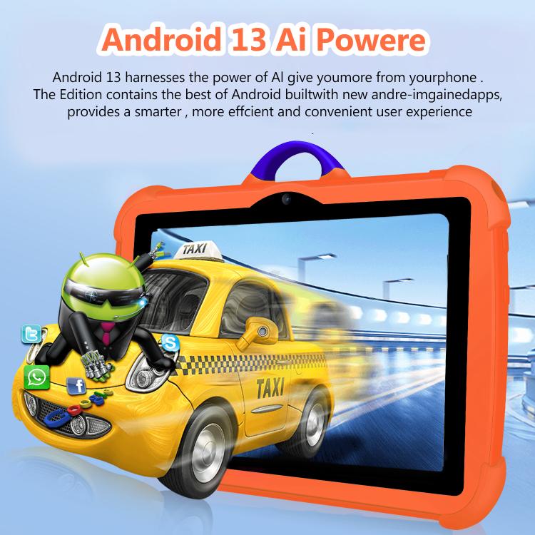 BDF C8 7 inch WiFi Kids Tablet PC, 2GB+32GB, Android 8.1 MTK6735 Octa Core CPU, US Plug, 4GB+64GB