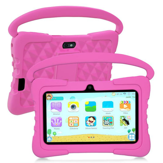 BDF K3 7 inch WiFi Kids Tablet PC with Silicone Case, 1GB+16GB, Android 8.1 MTK6735 Quad Core CPU, US Plug, 3GB+32GB